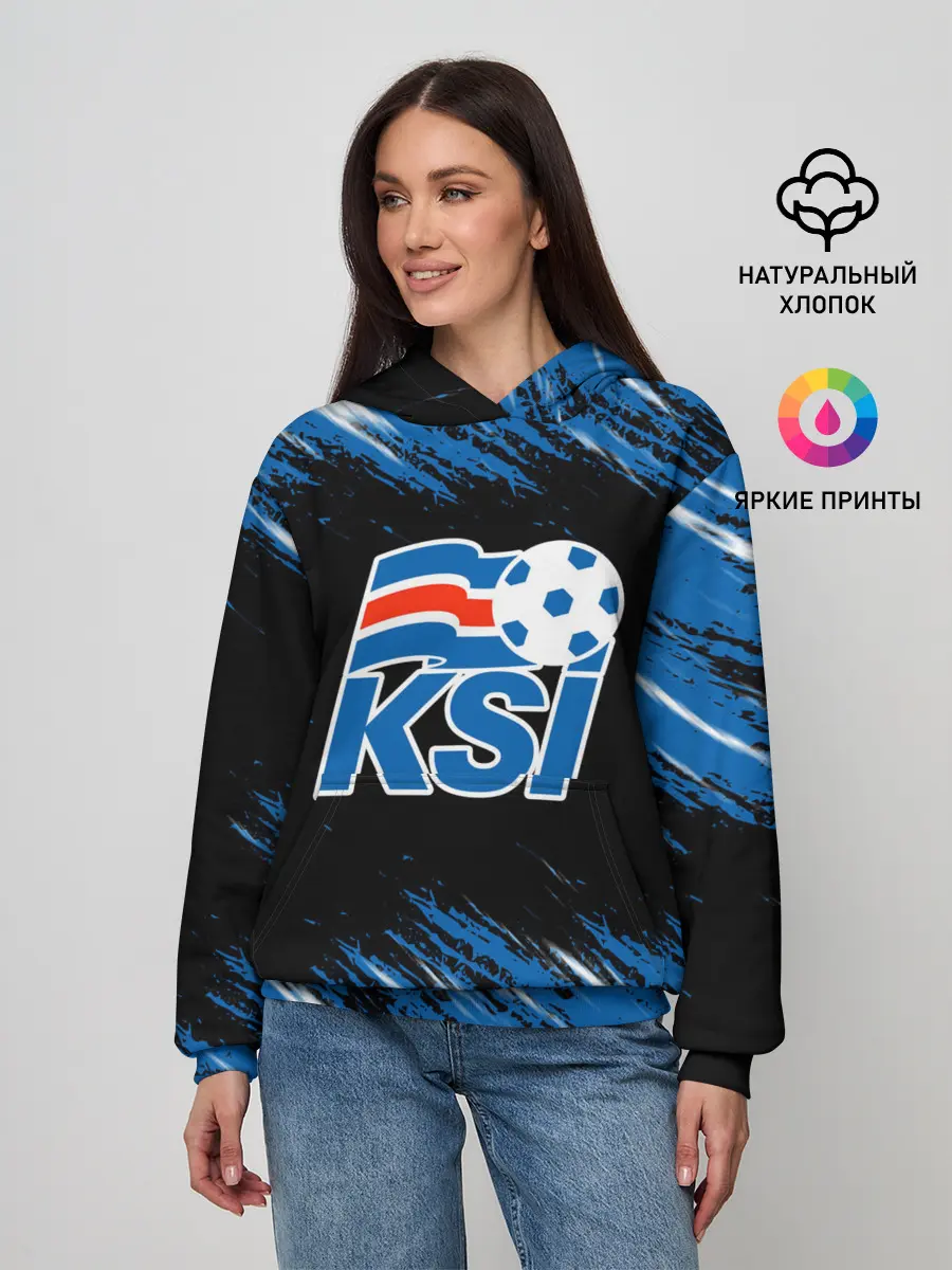 Женское худи / KSI ICELAND - сборная.