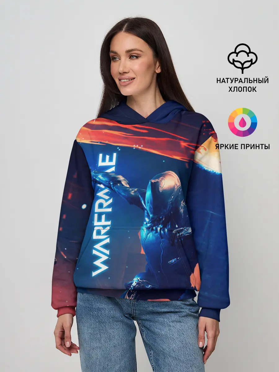 Женское худи / WAFRAME NEON KATANA FIRE