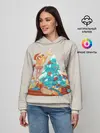 Женское худи / Зверята празднуют новый год