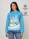 Женское худи / Let it snow. Зайчик и снежок