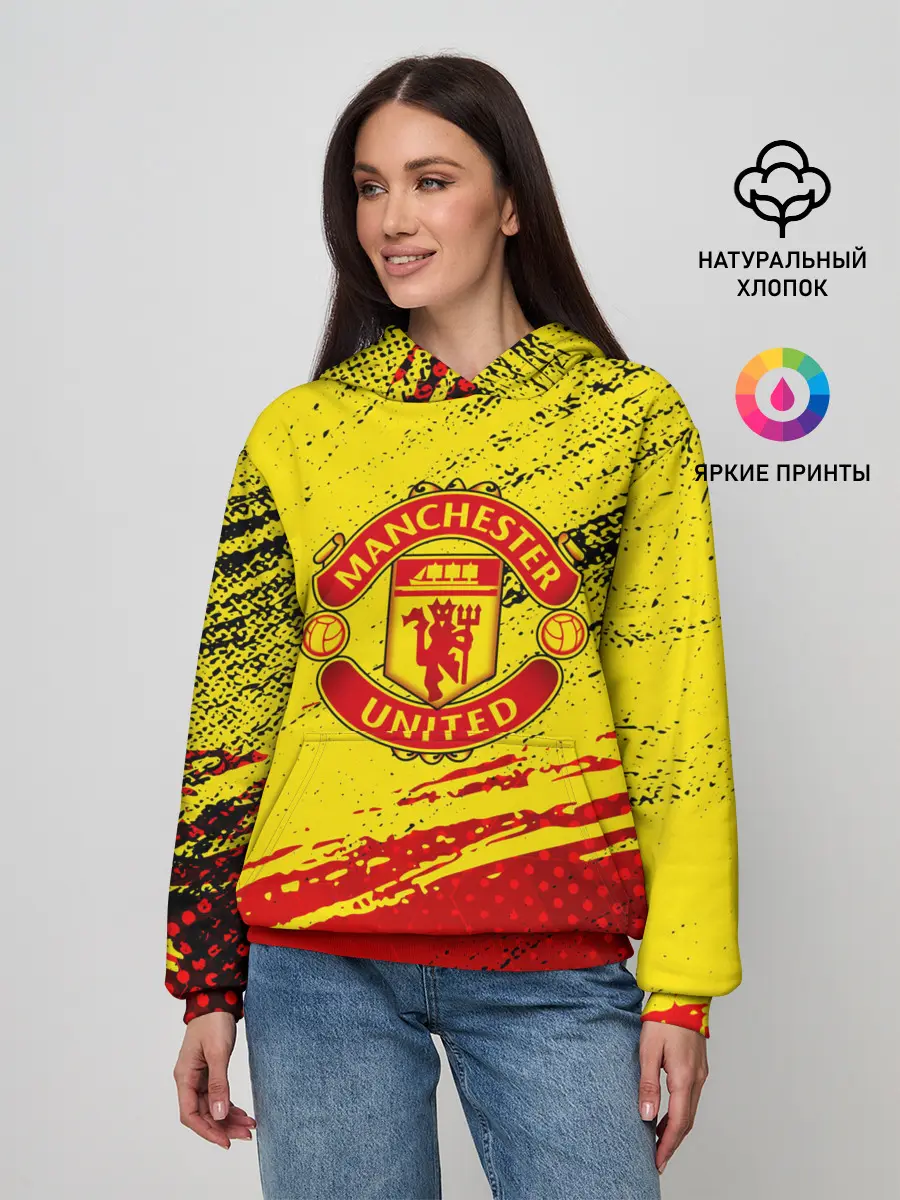 Женское худи / Manchester United Футбольный клуб.