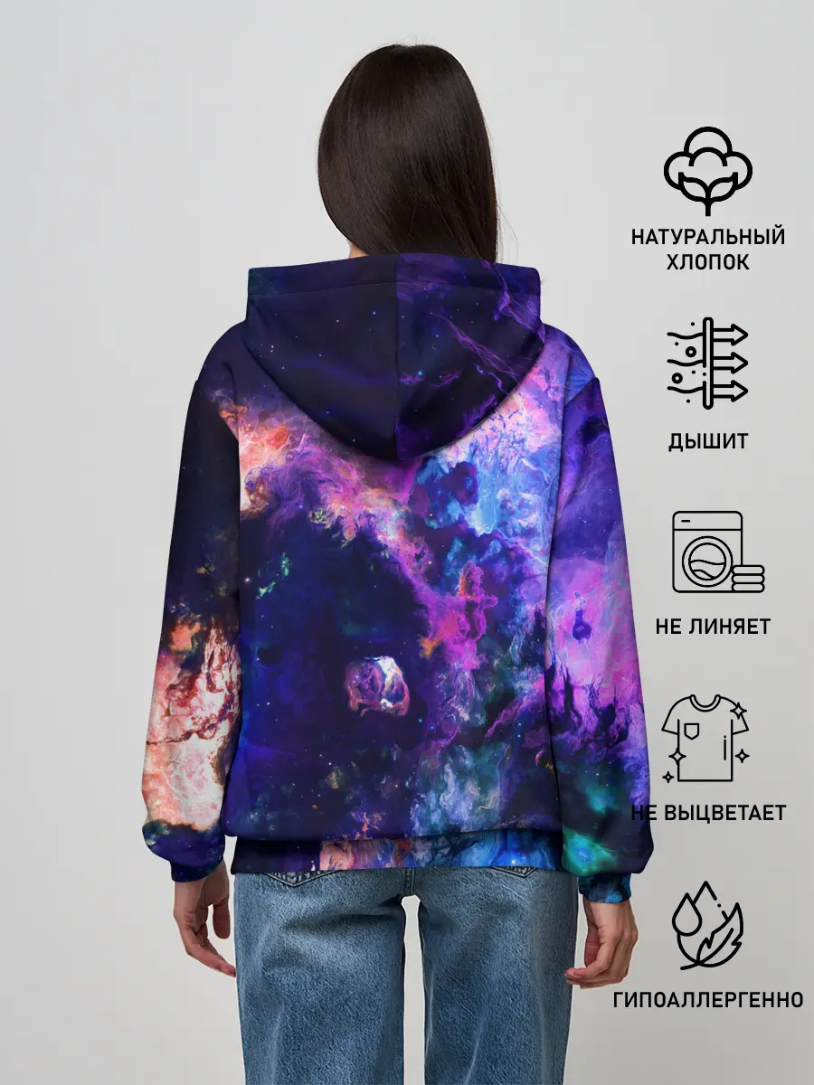 Женское худи / НЕОНОВЫЕ КОСМОС / NEON SPACE