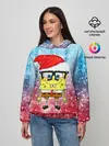 Женское худи / Новогодний Спанч Боб