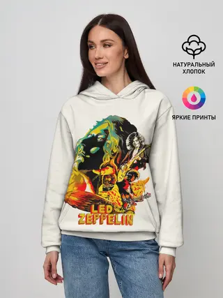 Женское худи / Группа Led Zeppelin арт