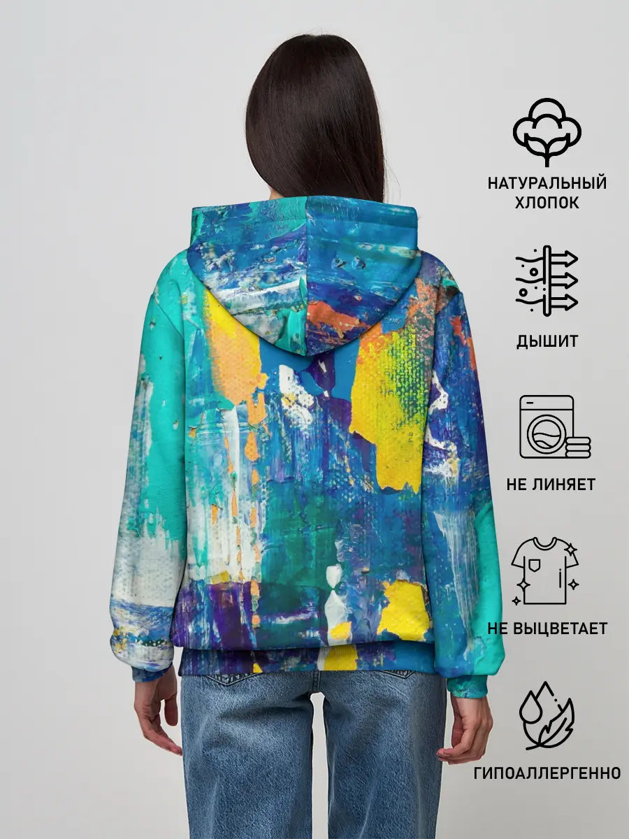 Женское худи / Краской по ткани