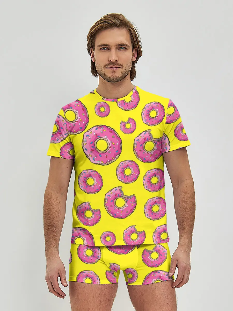 Мужские трусы с футболкой / Пончики