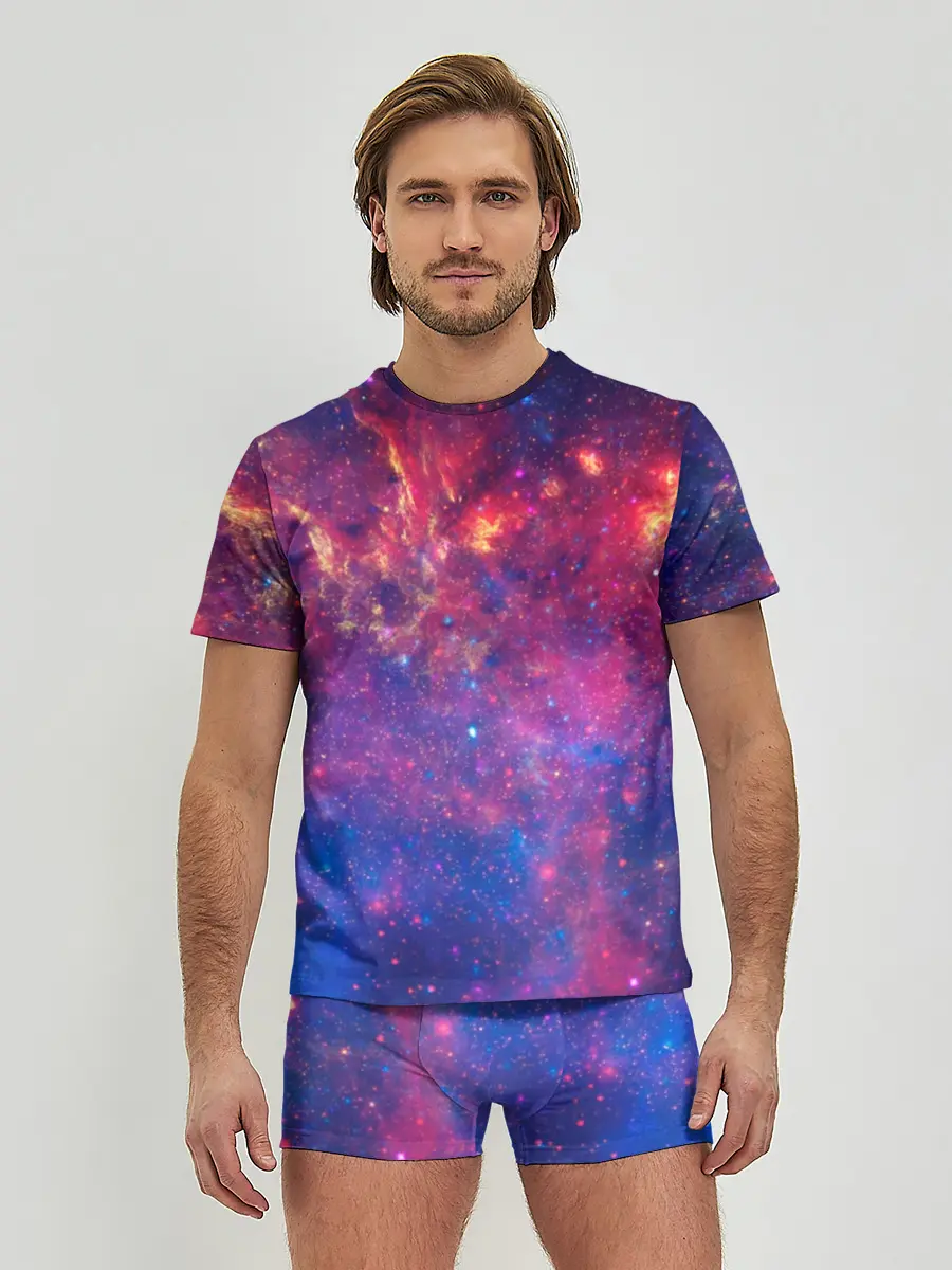 Мужские трусы с футболкой / Космос