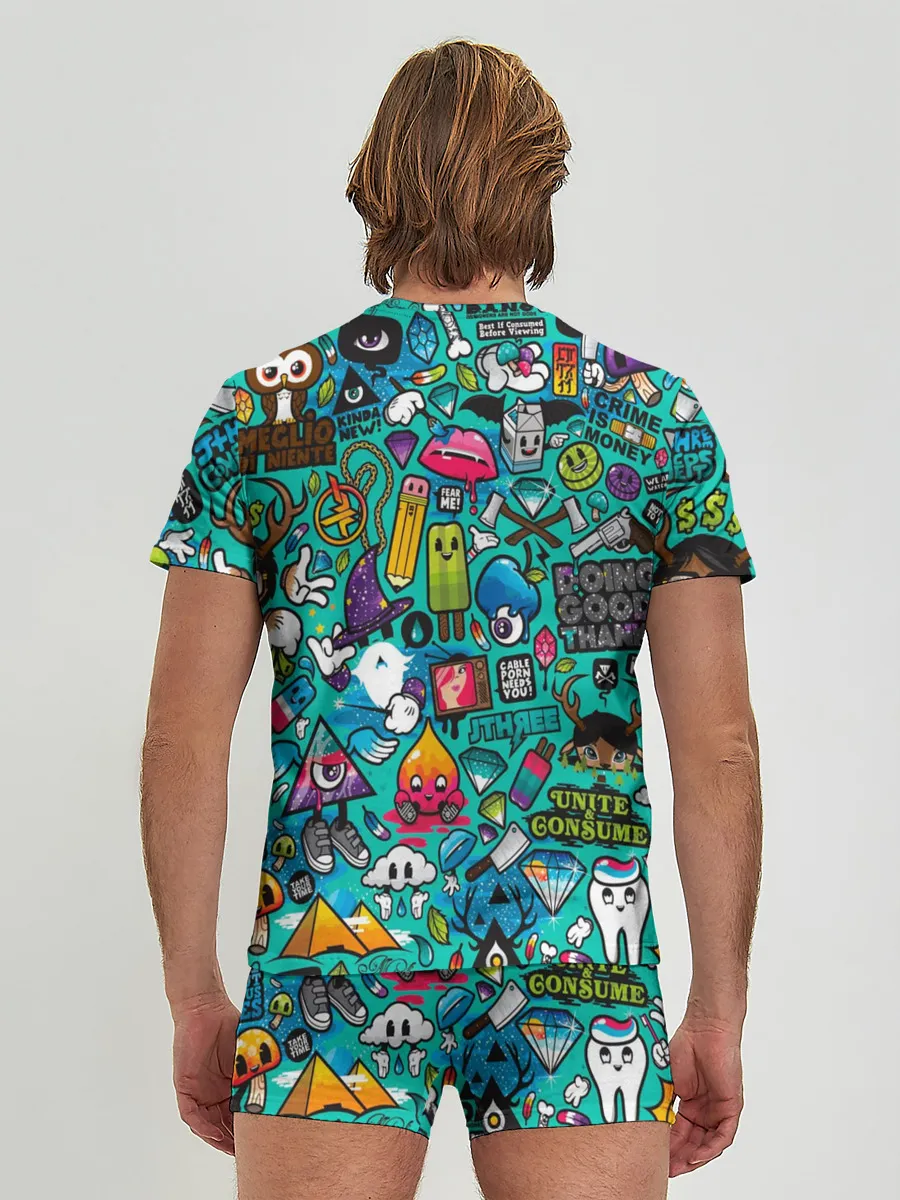 Мужские трусы с футболкой / стикербомбинг