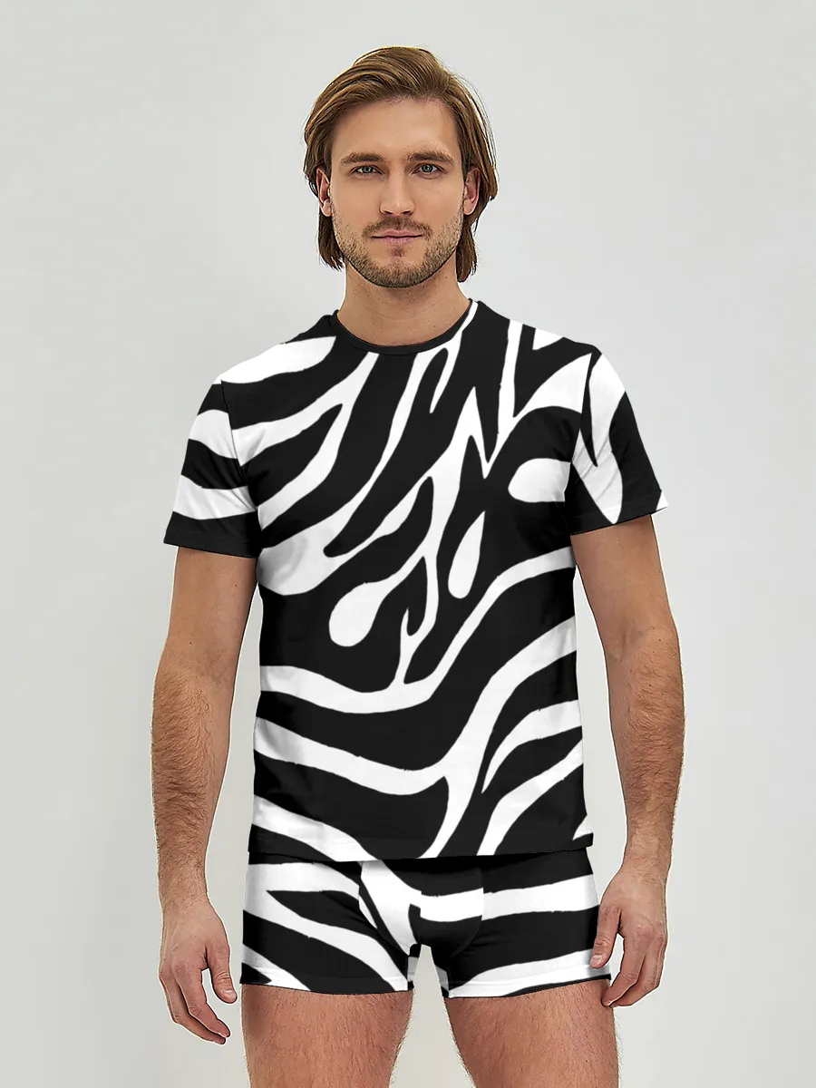 Мужские трусы с футболкой / Зебра