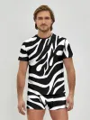 Мужские трусы с футболкой / Зебра