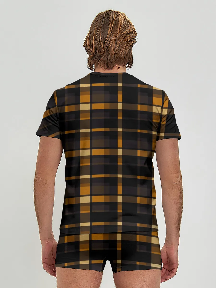 Мужские трусы с футболкой / В клетку