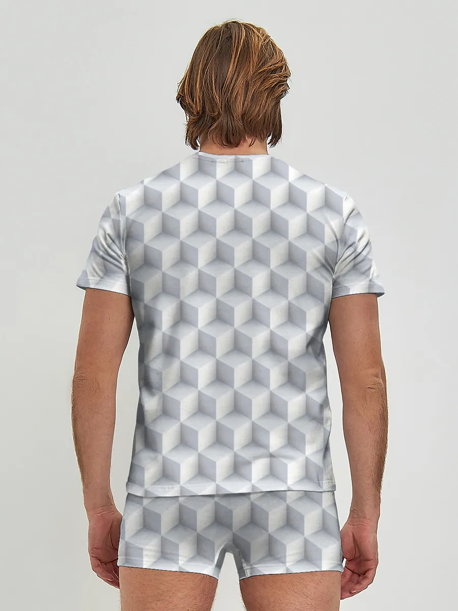 Мужские трусы с футболкой / 3D Кубы