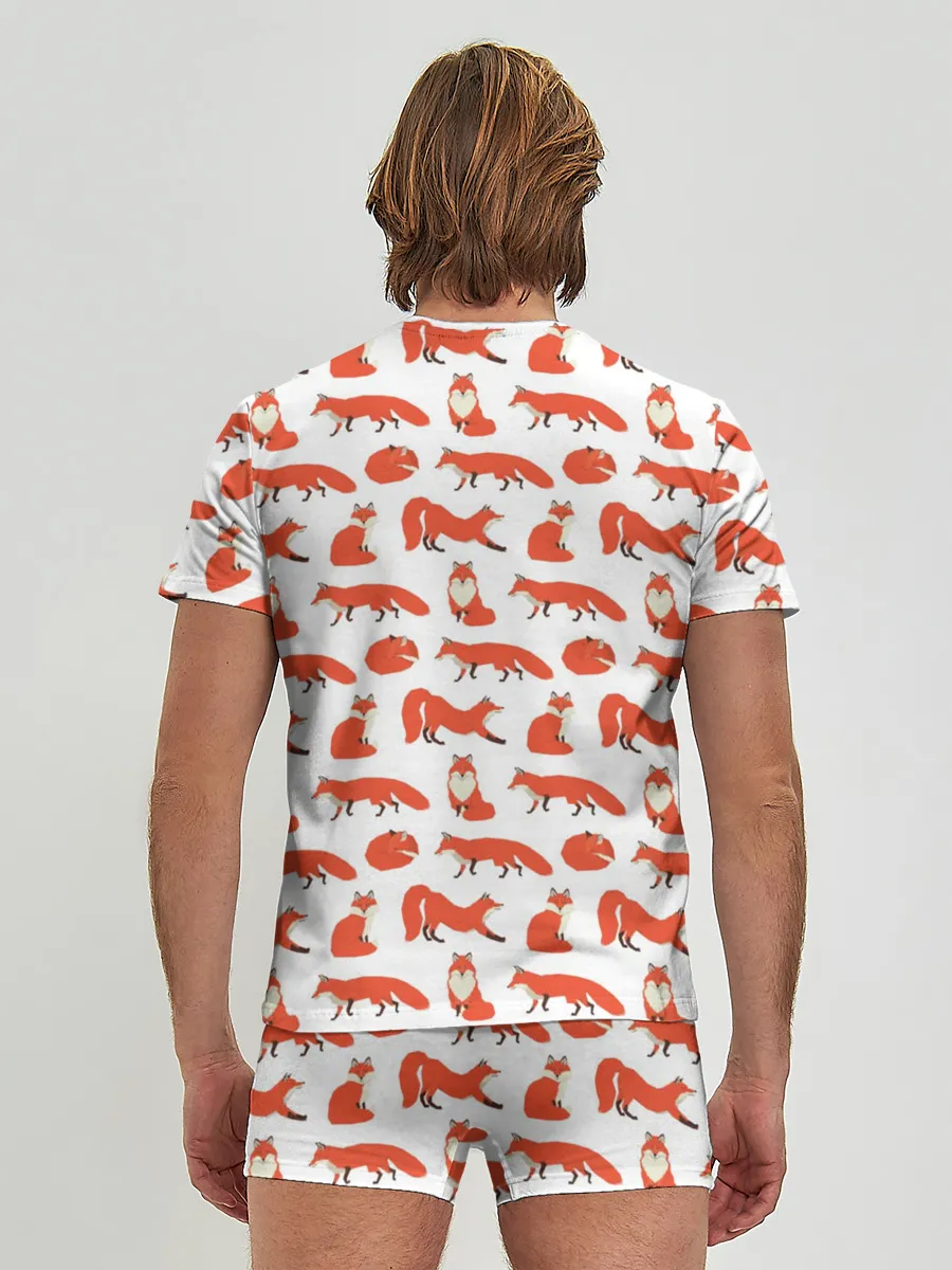 Мужские трусы с футболкой / Рыжий паттер