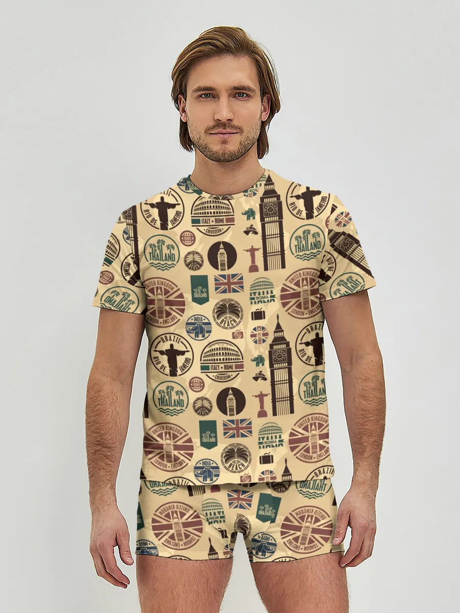 Мужские трусы с футболкой / Путешествие
