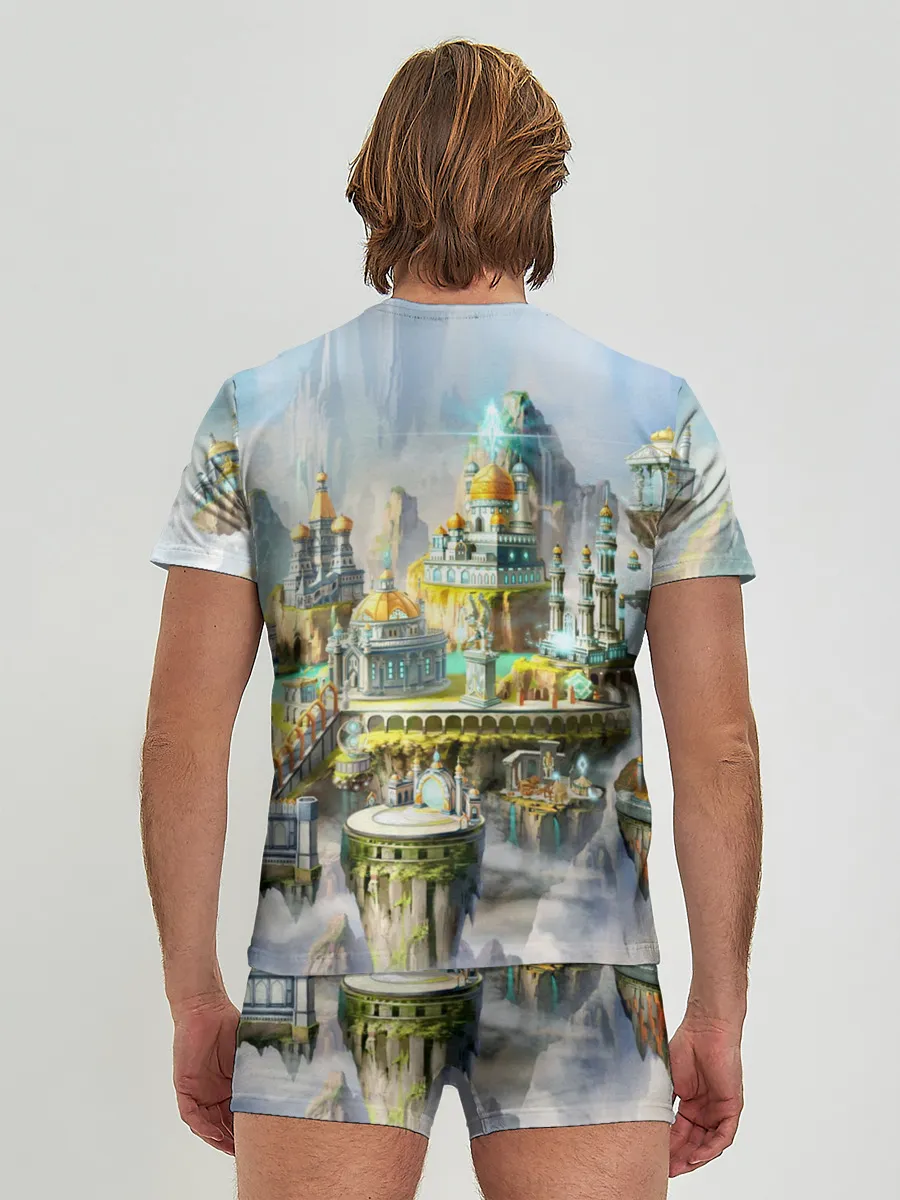 Мужские трусы с футболкой / Город в небе