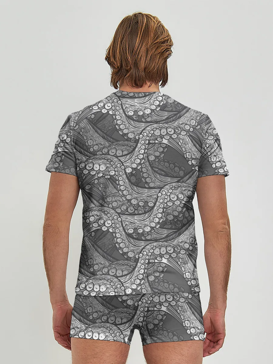 Мужские трусы с футболкой / Octopus dark