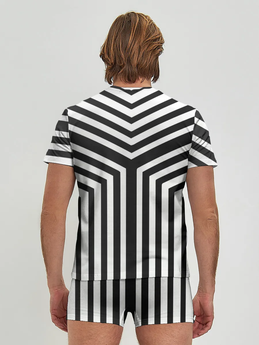 Мужские трусы с футболкой / Кибер Зебра