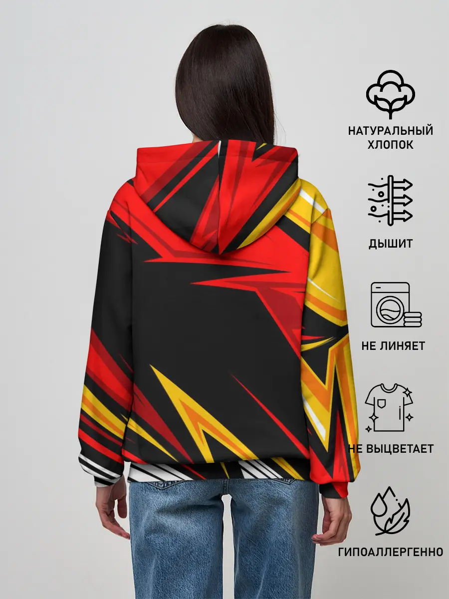 Женское худи / КРАСНО-ЖЕЛТЫЙ СПОРТ | SPORT