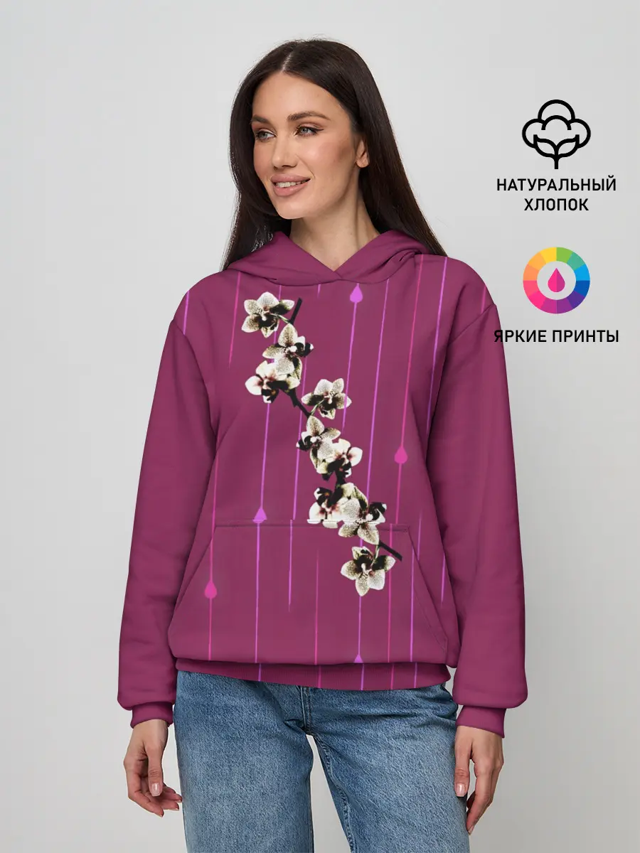 Женское худи / Орхидеи