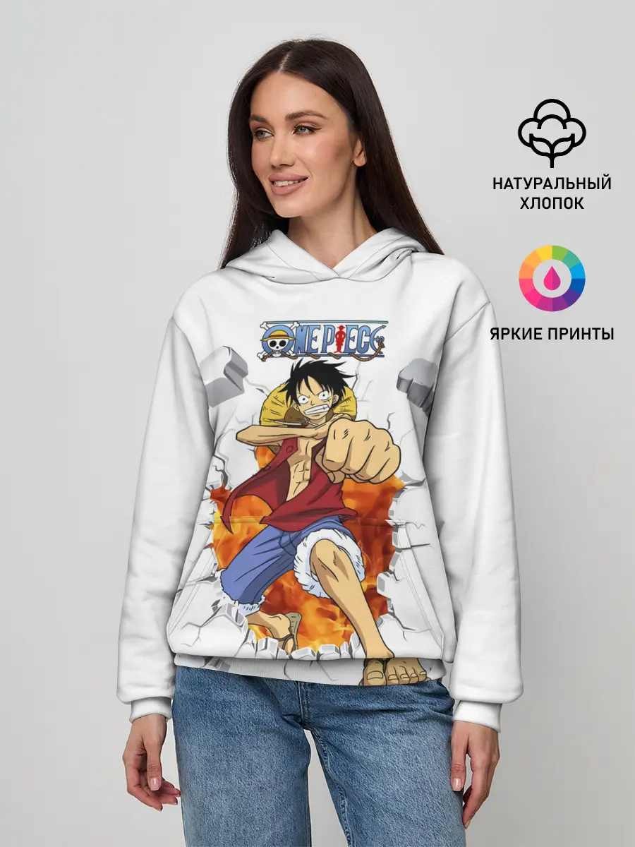 Женское худи / Луффи One Piece. Большой куш