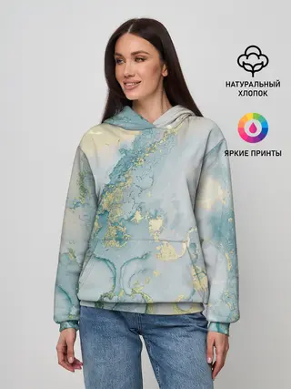 Женское худи / Абстрактный мрамор