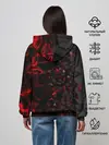 Женское худи / 3Д Разлом | 3D Плиты и огонь