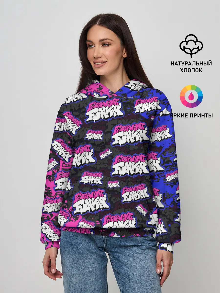Женское худи / FRIDAY NIGHT FUNKIN ЛОГОБОМБИН