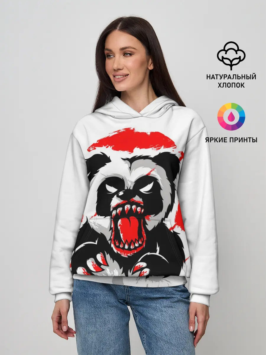 Женское худи / Злая Кровавая Панда