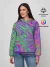 Женское худи / Неоновый абстрактный узор