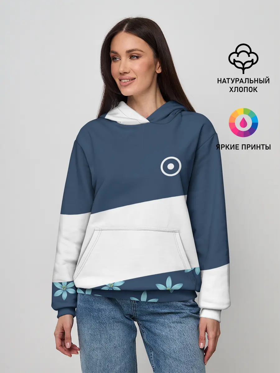 Женское худи / Стильная с цветами