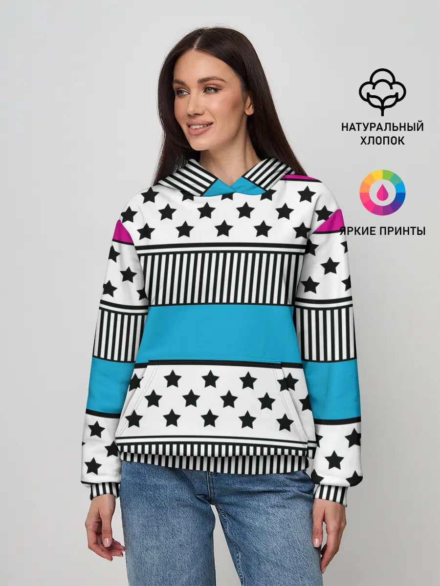 Женское худи / Молодежный современный узор