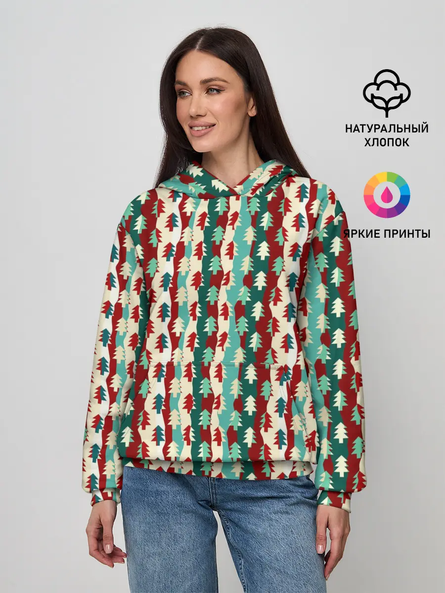 Женское худи / Маленькие Ёлочки
