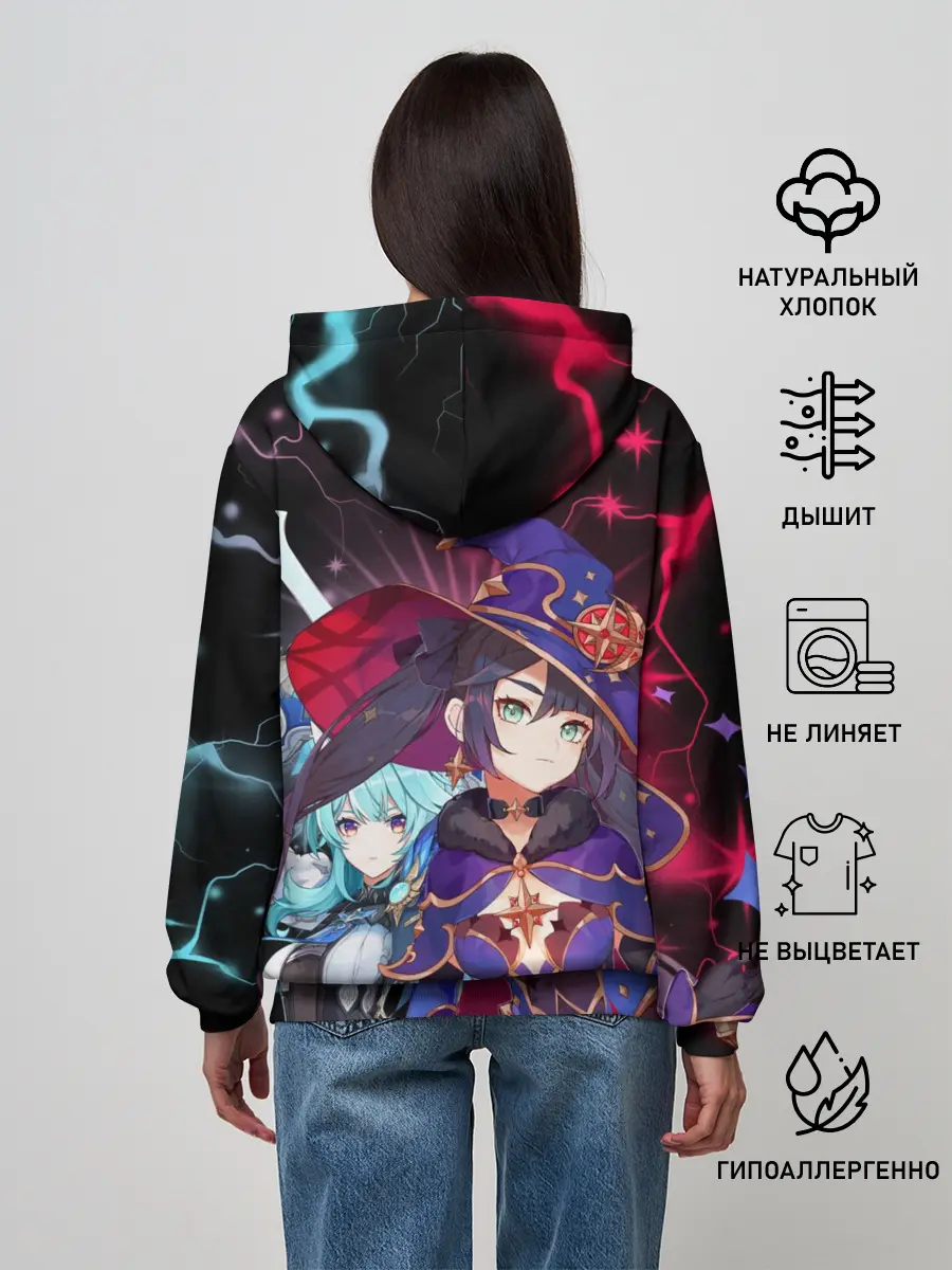 Женское худи / Мона и Эола, Genshin Impact