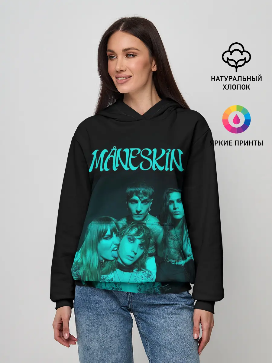 Женское худи / Maneskin. Fisheye Faces