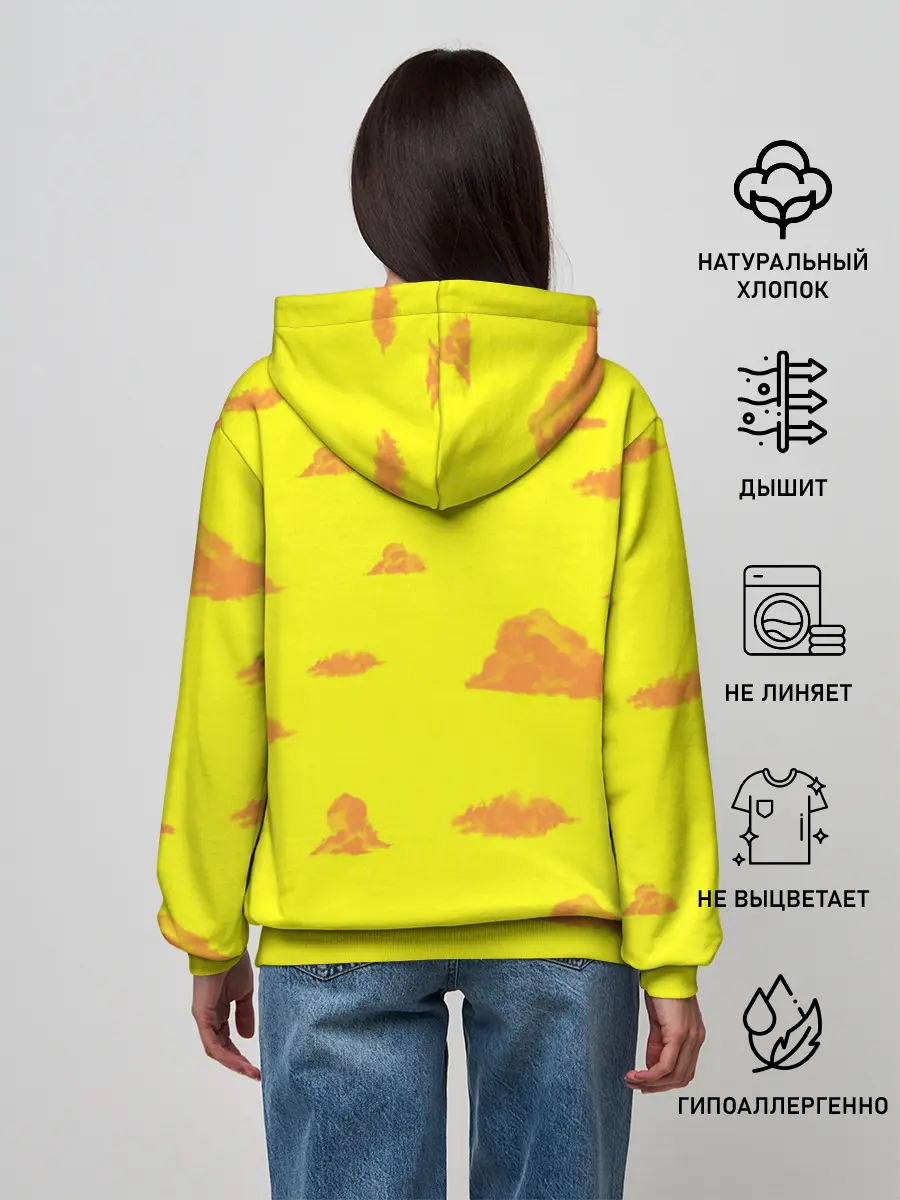 Женское худи / Рыжие облака