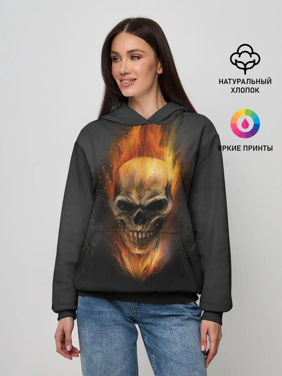 Женское худи / Призрак в огне