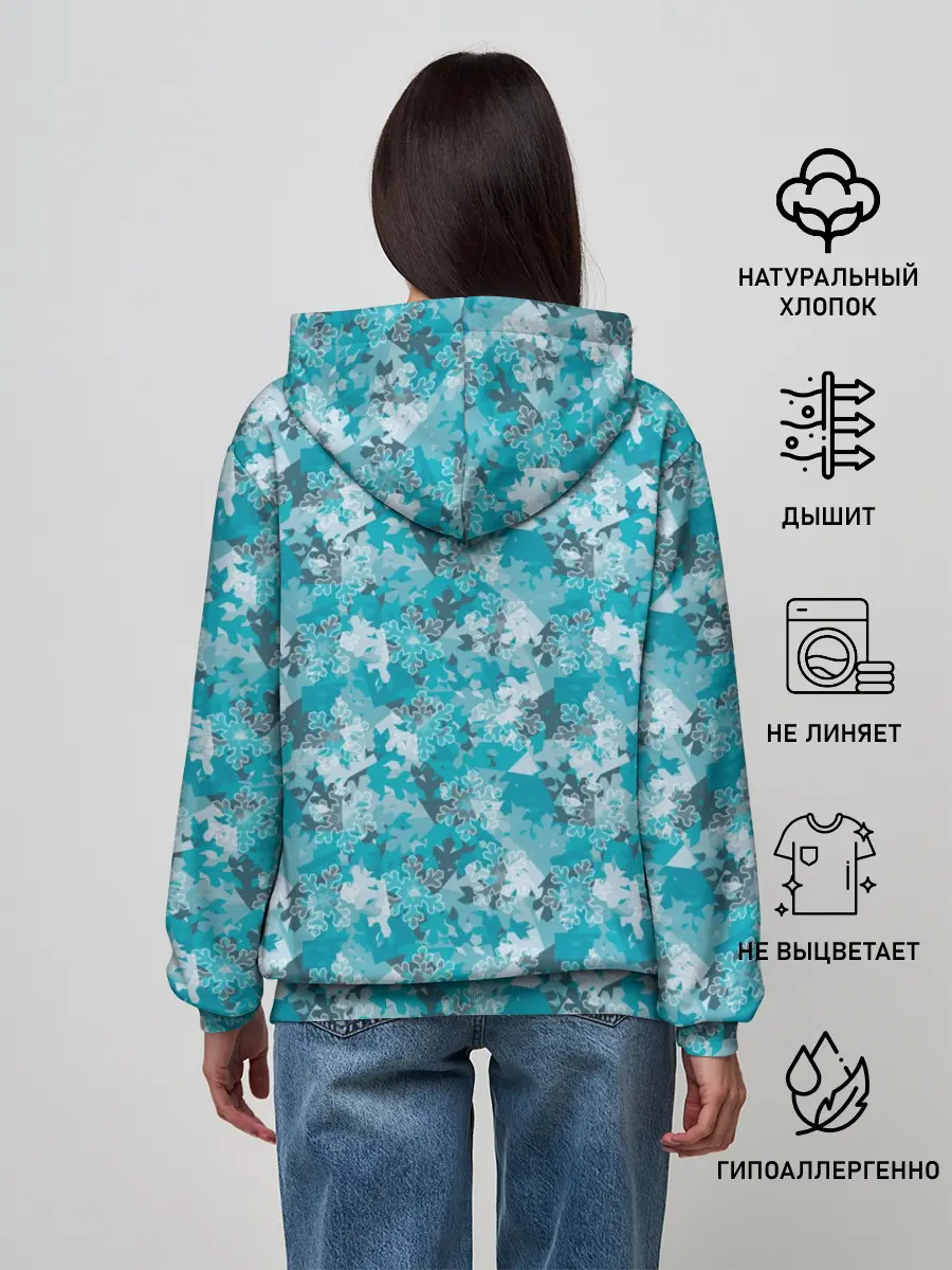 Женское худи / Снежный Дизайн