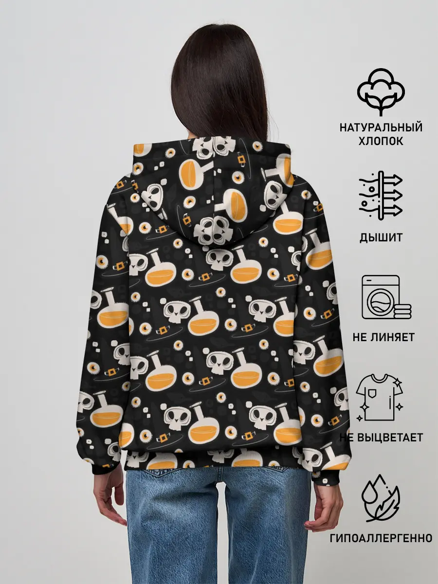Женское худи / Patern Halloween 15