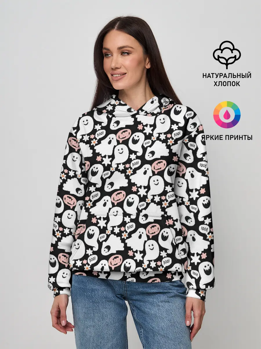 Женское худи / Patern Halloween 19