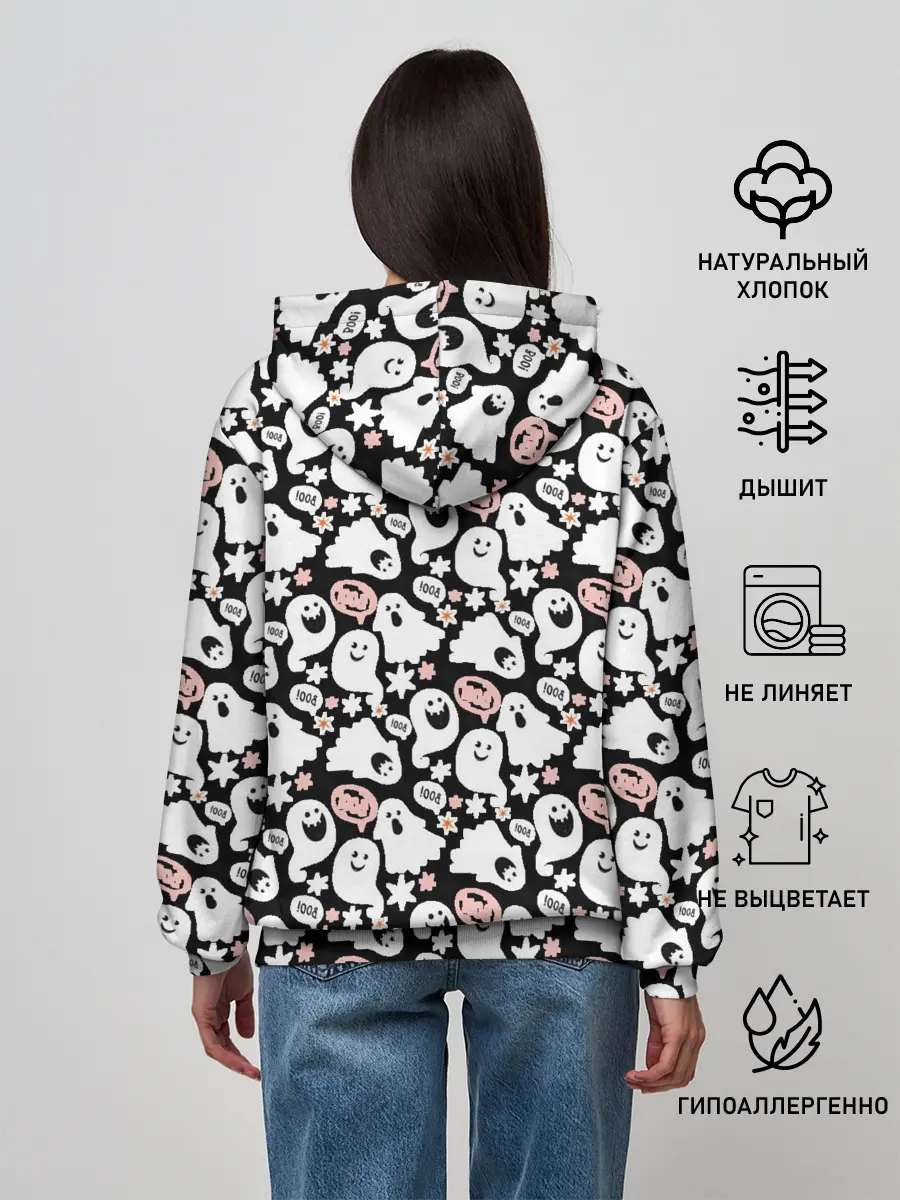 Женское худи / Patern Halloween 19