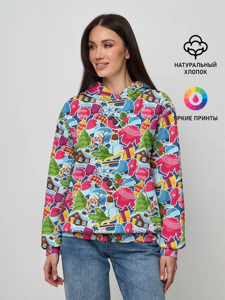 Женское худи / С Рождеством и Новым Годом!