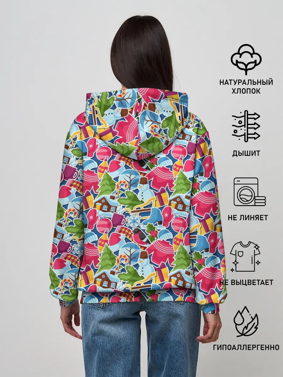 Женское худи / С Рождеством и Новым Годом!