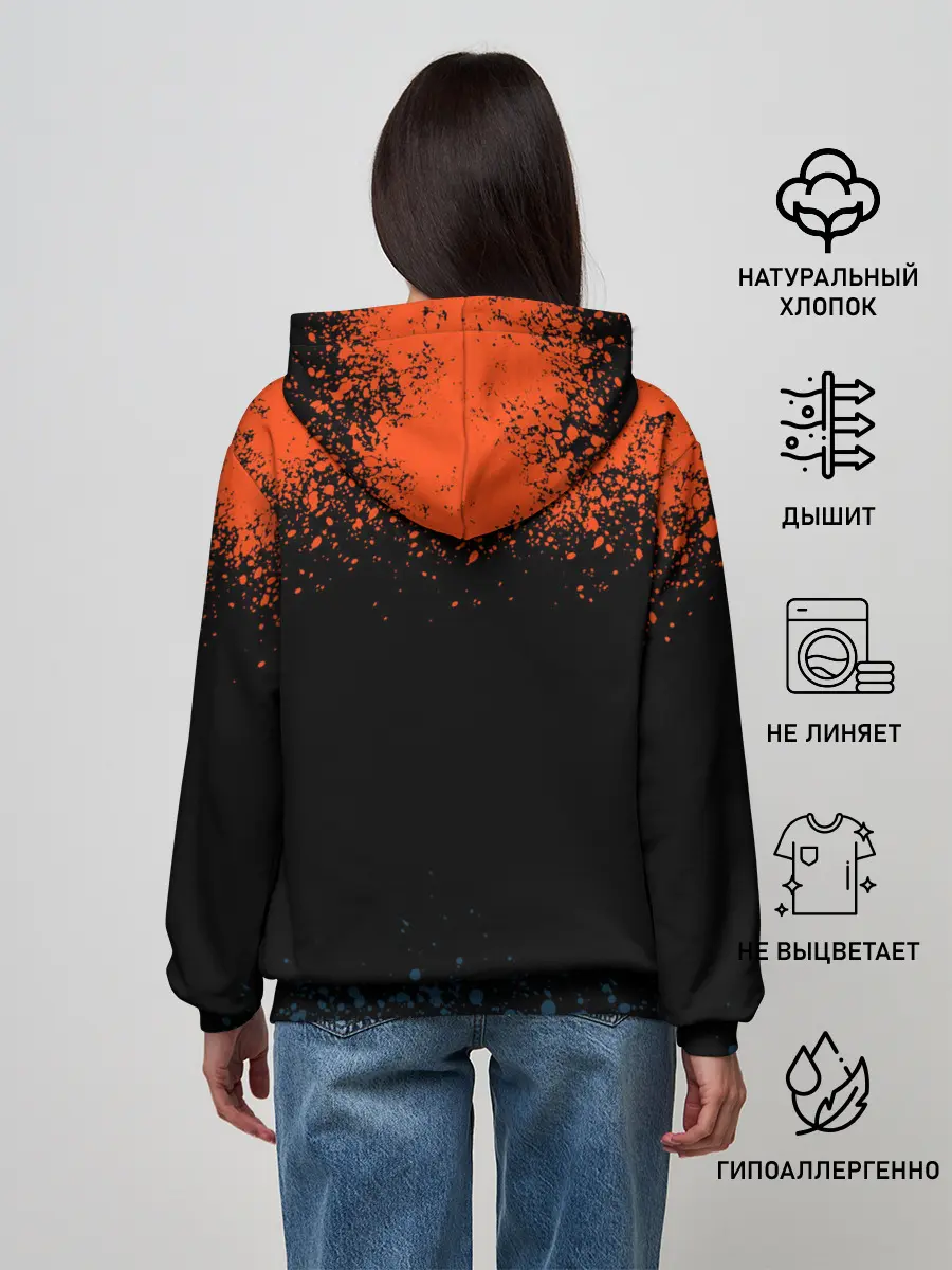 Женское худи / ПУГАЛО ИЗ ТЫКВЫ | HALLOWEEN