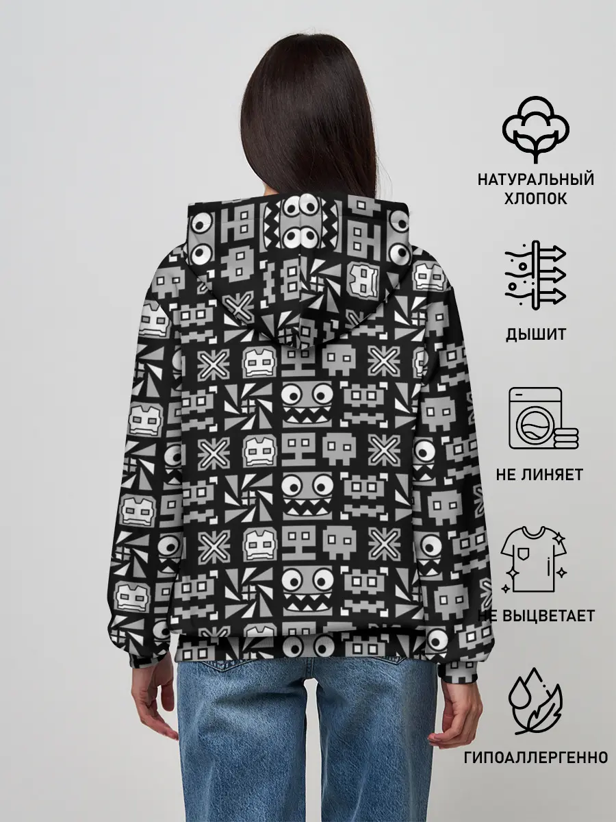 Женское худи / Geometry Dash | Cubes