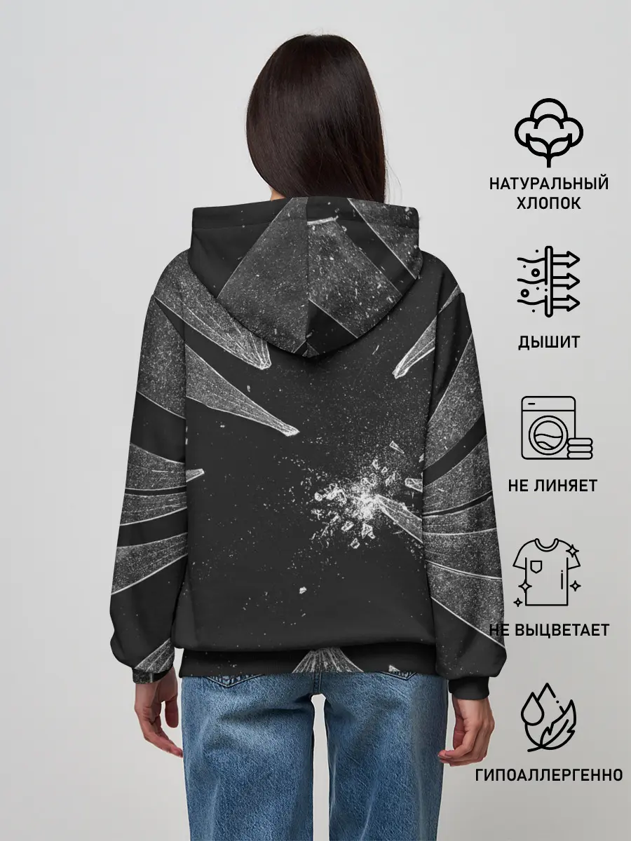 Женское худи / Геометри Даш осколки | Geometry Dash