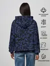 Женское худи / Темная пиксельная абстракция