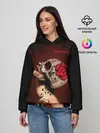 Женское худи / Ведьма с красной розой