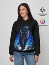 Женское худи / Черная пантера пятна краски
