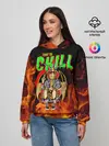 Женское худи / Time to chill in fire