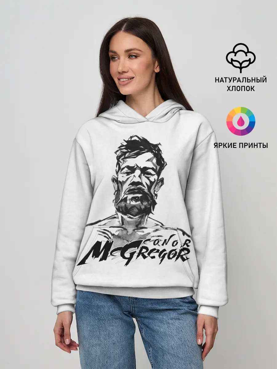 Женское худи / Портрет Конор МакГрегора